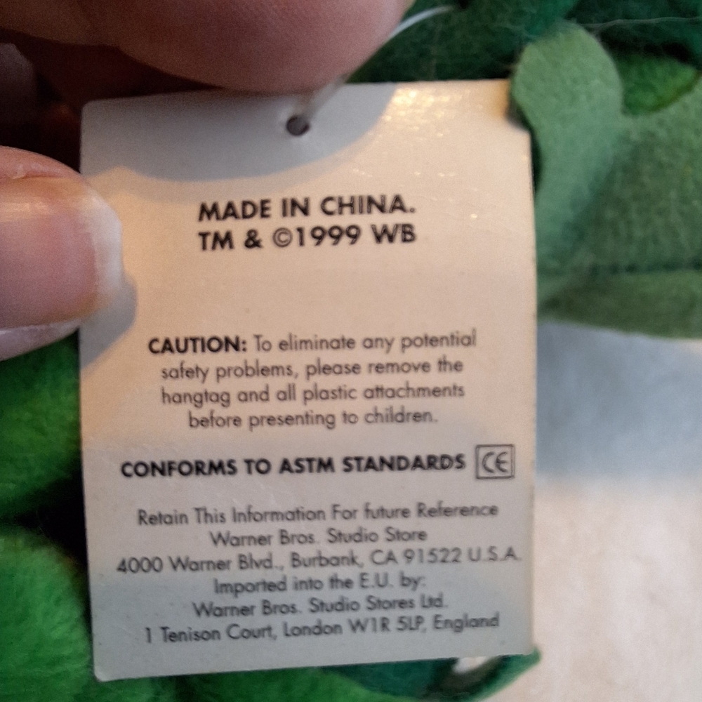New! K-9 - LOONEY TUNES VINTAGE 1999 WARNER‎ BROS. STORE MINI BEAN BAG PLUSH - Picture 9 of 11